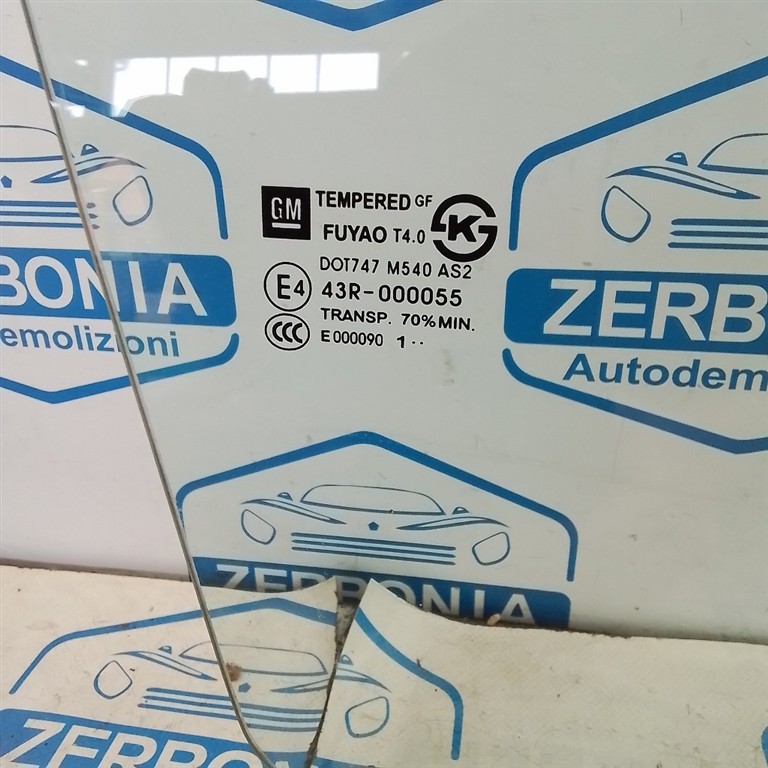 CRISTALLO SCENDENTE PORTA ANT. DX. USATO CHEVROLET CRUZE (2011) - immagine 2
